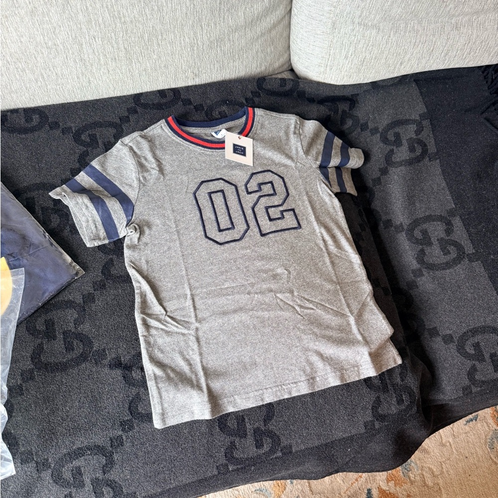 NWT Janie and Jack athletics top gray size 6